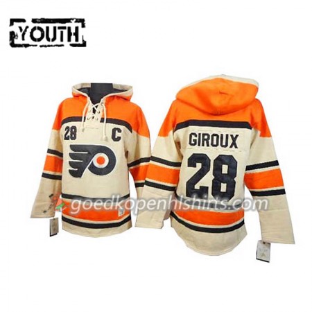 Philadelphia Flyers Claude Giroux 28 Cream Hoodie Sawyer - Kinderen
